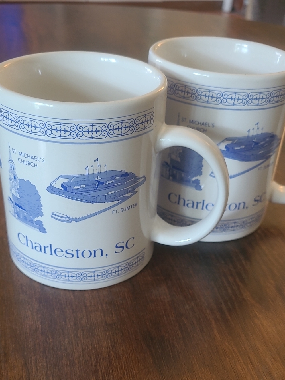 Pair of Charleston, SC Souvenir Mugs